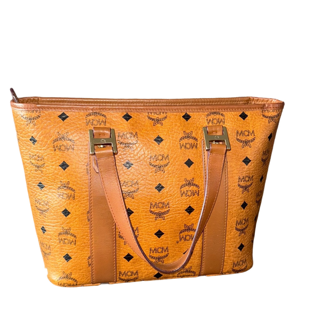 MCM Tan Visetos Tote Bag - Picture 4 of 7